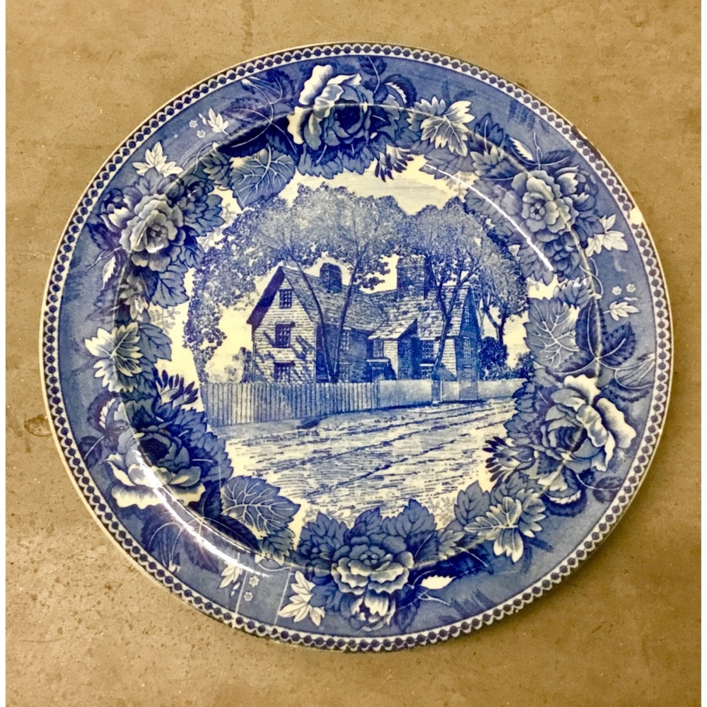 Antique Wedgwood plate 1900 England to Salem, Mass